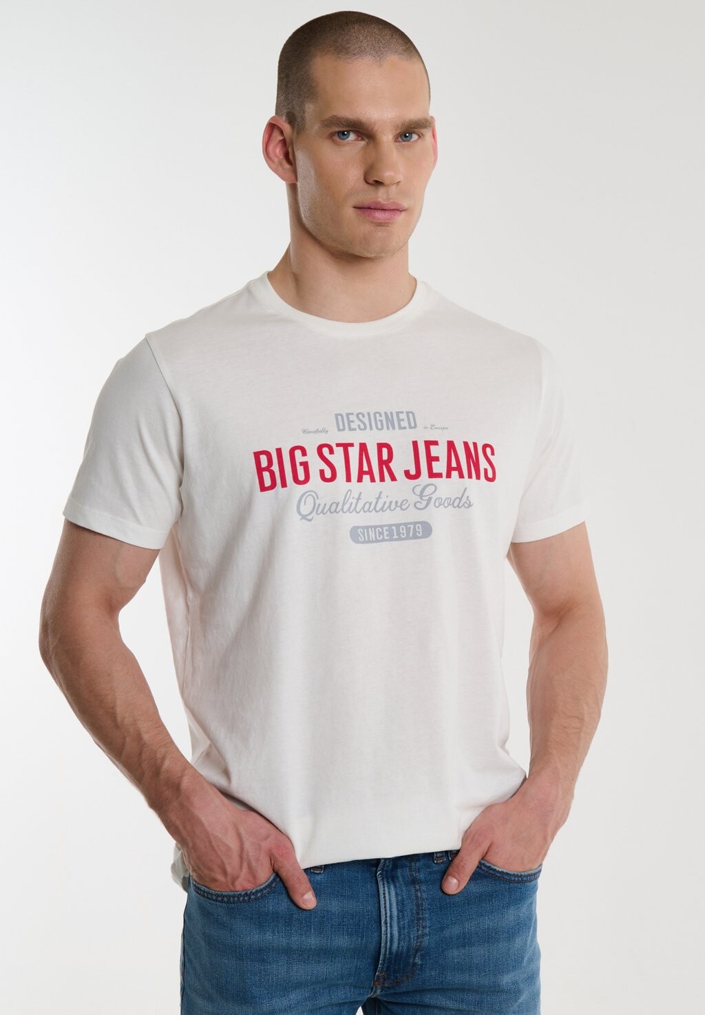

Футболка с принтом MESSERET Big Star, белый
