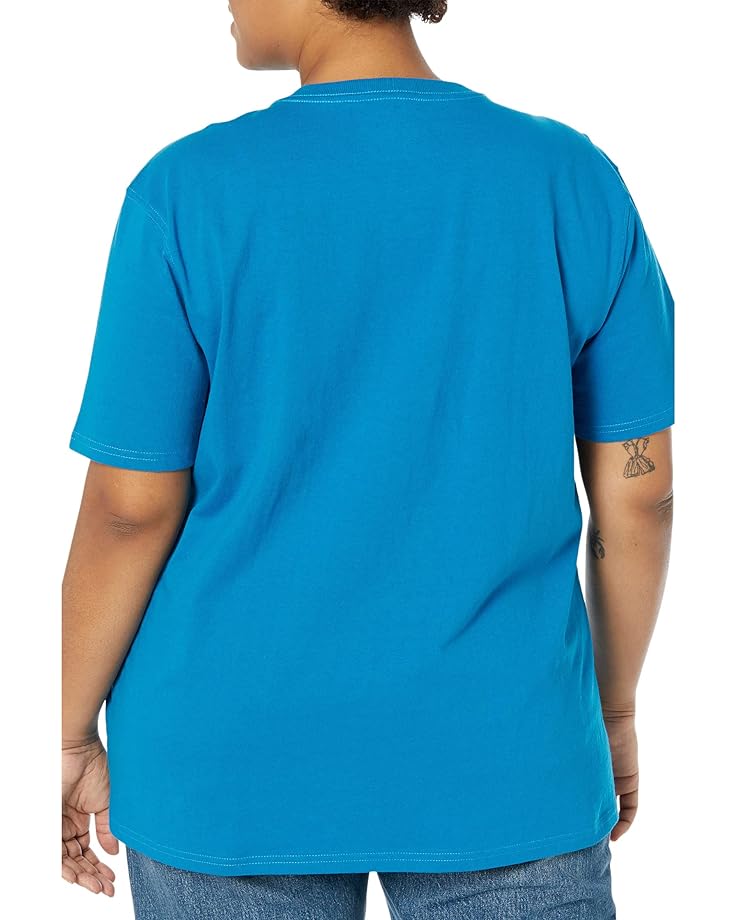 Футболка Carhartt Plus Size WK87 Workwear Pocket Short Sleeve T-Shirt, цвет Marine Blue