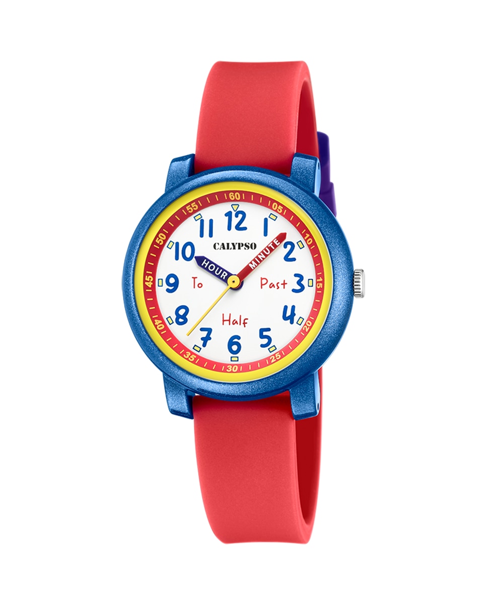 цена Резиновые часы K5827/5 Digitana с красным ремешком Calypso, красный