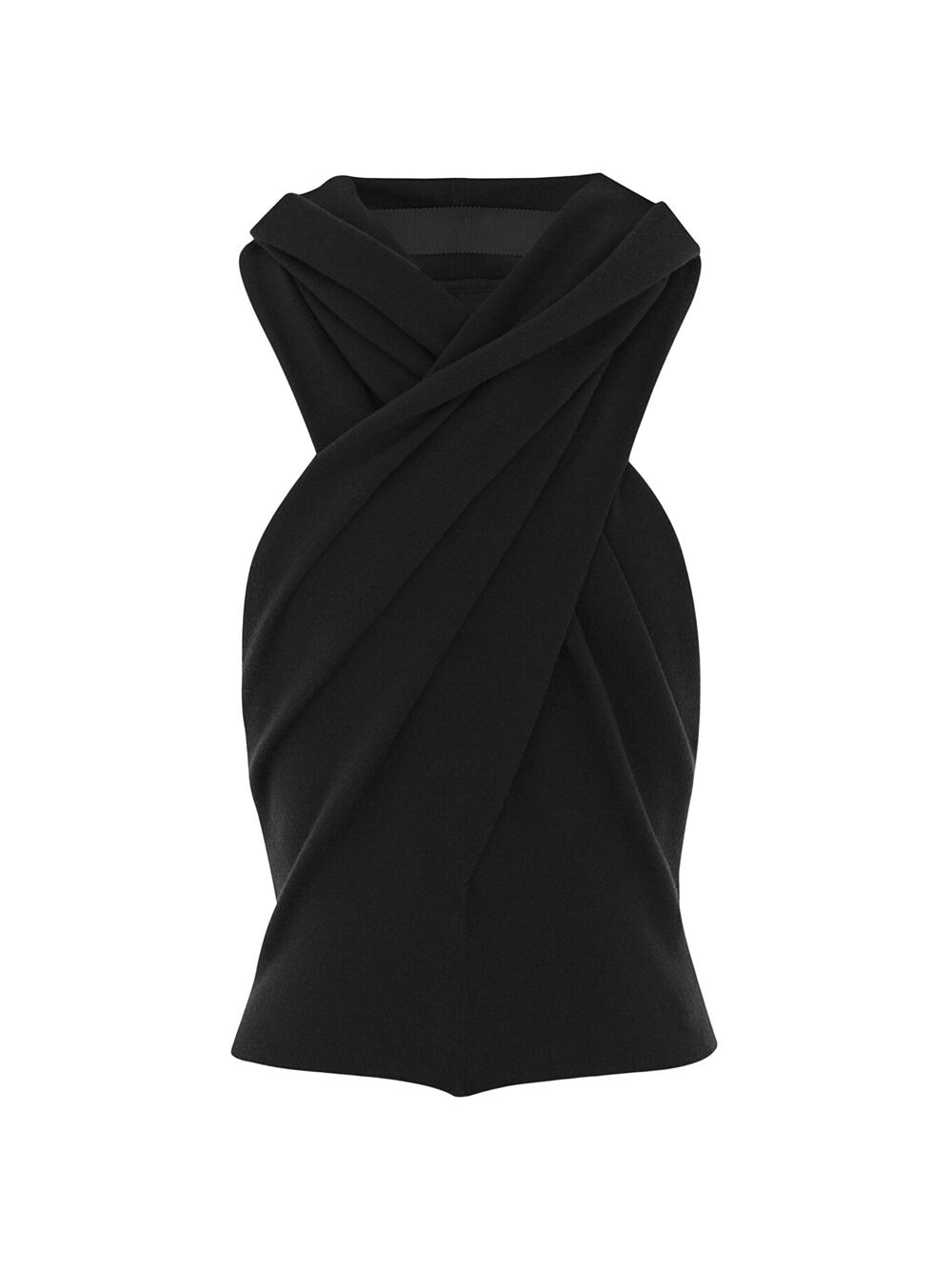 

Шерстяной топ с капюшоном Saint Laurent, черный