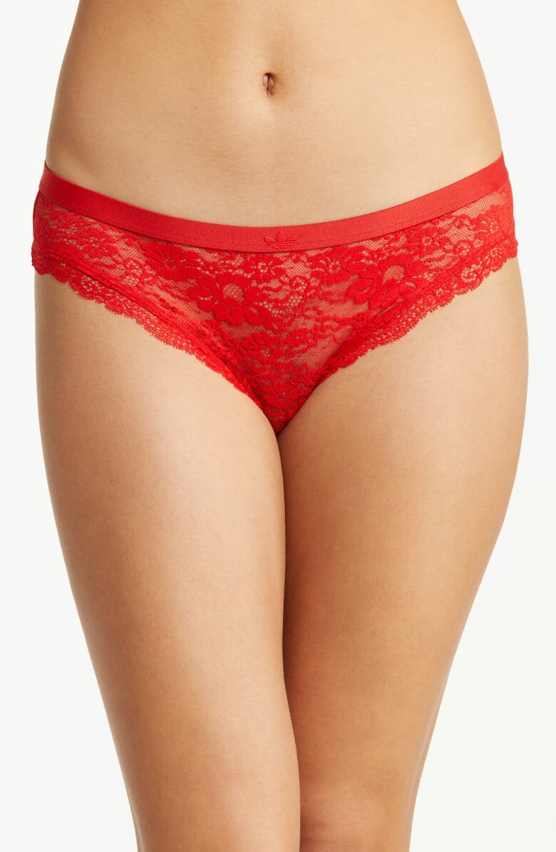 

Кружевные трусы Cheeky с логотипом ADIDAS ORIGINALS, ярко-красный