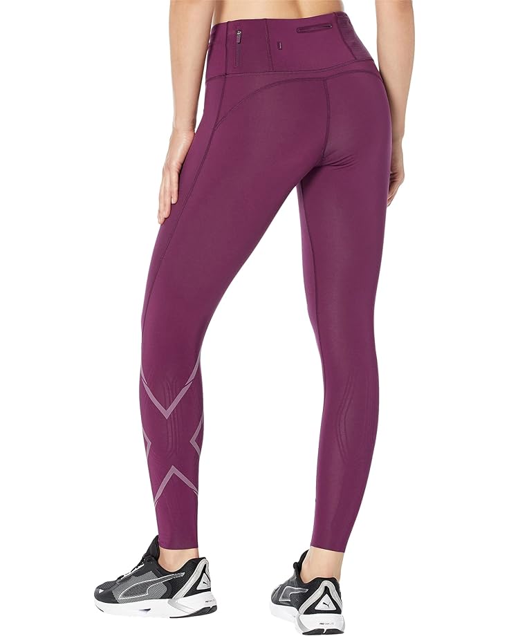 

Брюки 2XU Light Speed Mid-Rise Compression Tights, цвет Beet/Beet Reflective