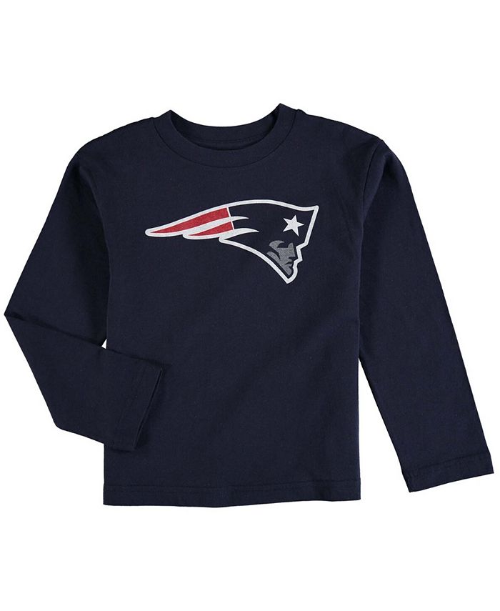 Темно-синяя футболка с длинными рукавами и логотипом команды New England Patriots для мальчиков и девочек дошкольного возраста Outerstuff, синий ингленд джордж аллан эликсир ненависти