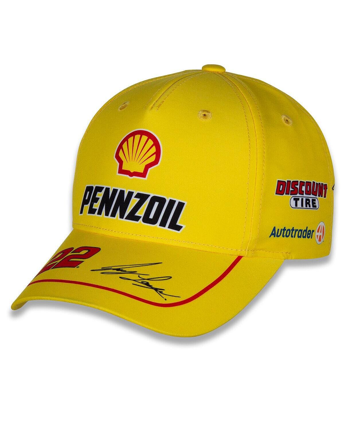 

Мужская желтая регулируемая шляпа Joey Logano Uniform Team Penske