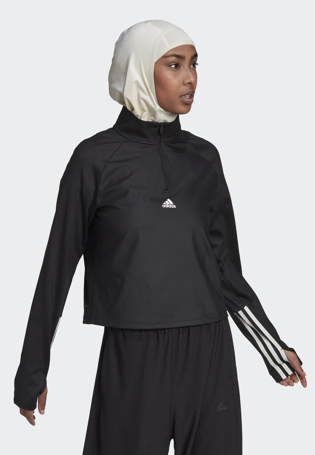 

Рубашка с длинным рукавом Adidas, черно-белый