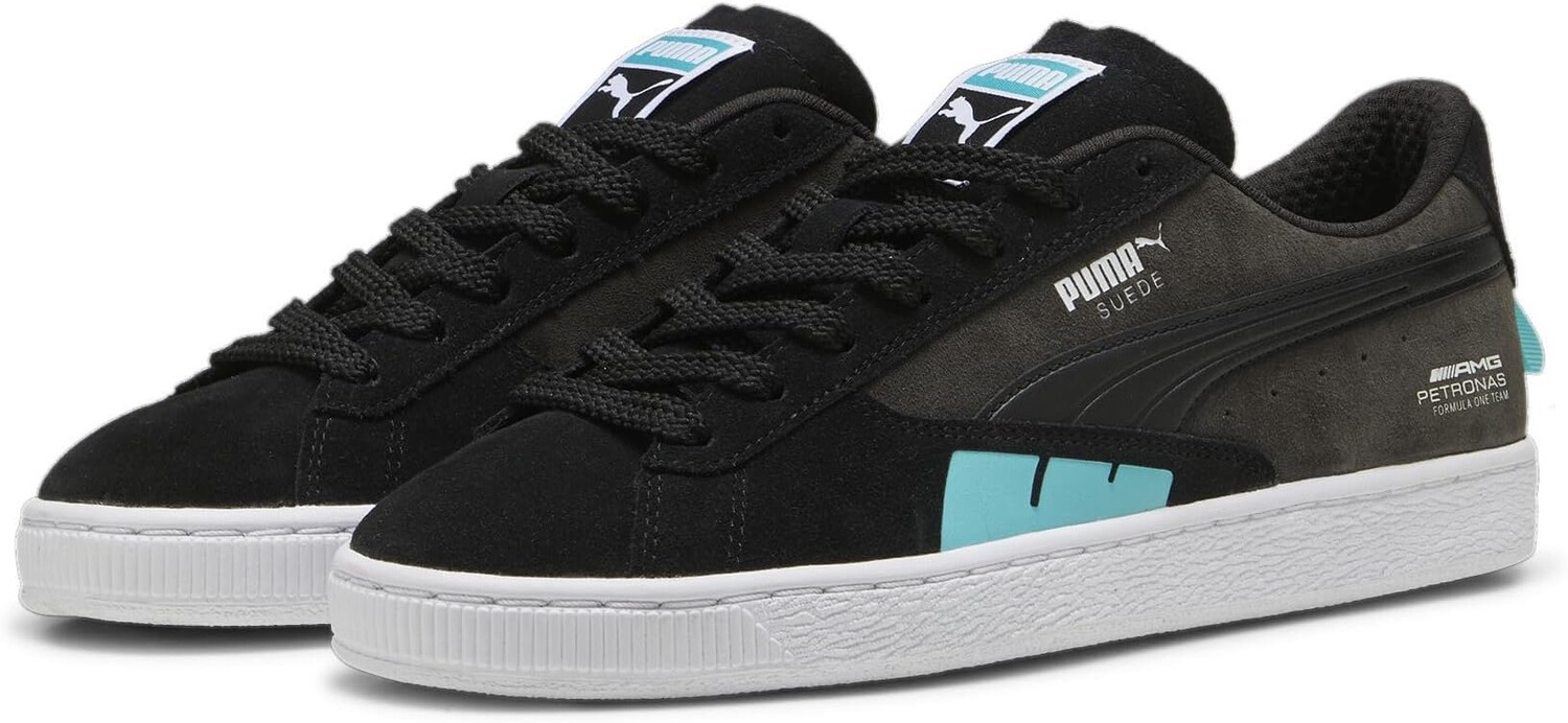 

Кроссовки PUMA Mercedes AMG Petronas Suede, цвет PUMA Black/Flat Dark Gray/Sheen Green