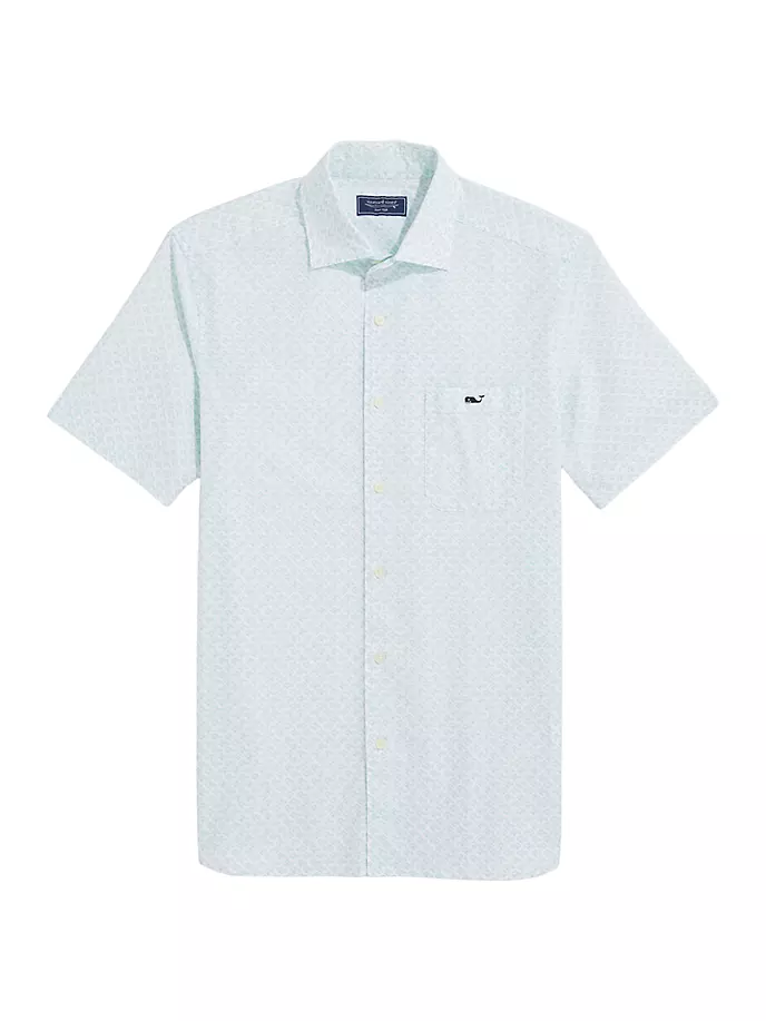

Рубашка на пуговицах Oak Bluff Fish Vineyard Vines, цвет island paradise
