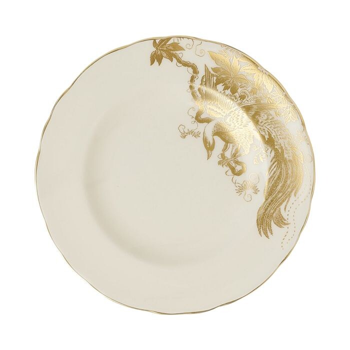 

Тарелка для хлеба с маслом Royal Crown Derby Gold Aves с мотивом, белый