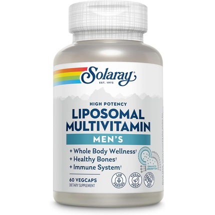 SOLARAY Липосомальный мультивитамин для мужчин Улучшенное усвоение Иммунная энергия и поддержка костей 30 порций 60 растительных капсул swanson улучшенное усвоение берберина 30 растительных капсул