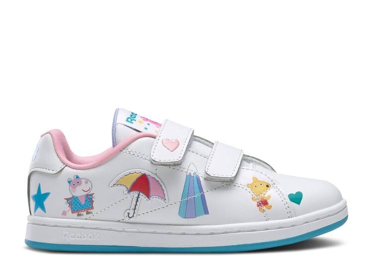 

Кроссовки Reebok PEPPA PIG X ROYAL COMPLETE CLN 2 J 'SUZY SHEEP, CANDY CAT AND TEDDY', белый