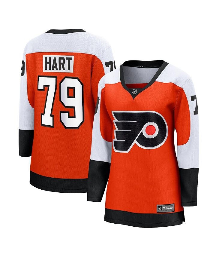 

Женская фирменная футболка игрока Carter Hart Burnt Orange Philadelphia Flyers Home Premier Breakaway Player Fanatics, оранжевый