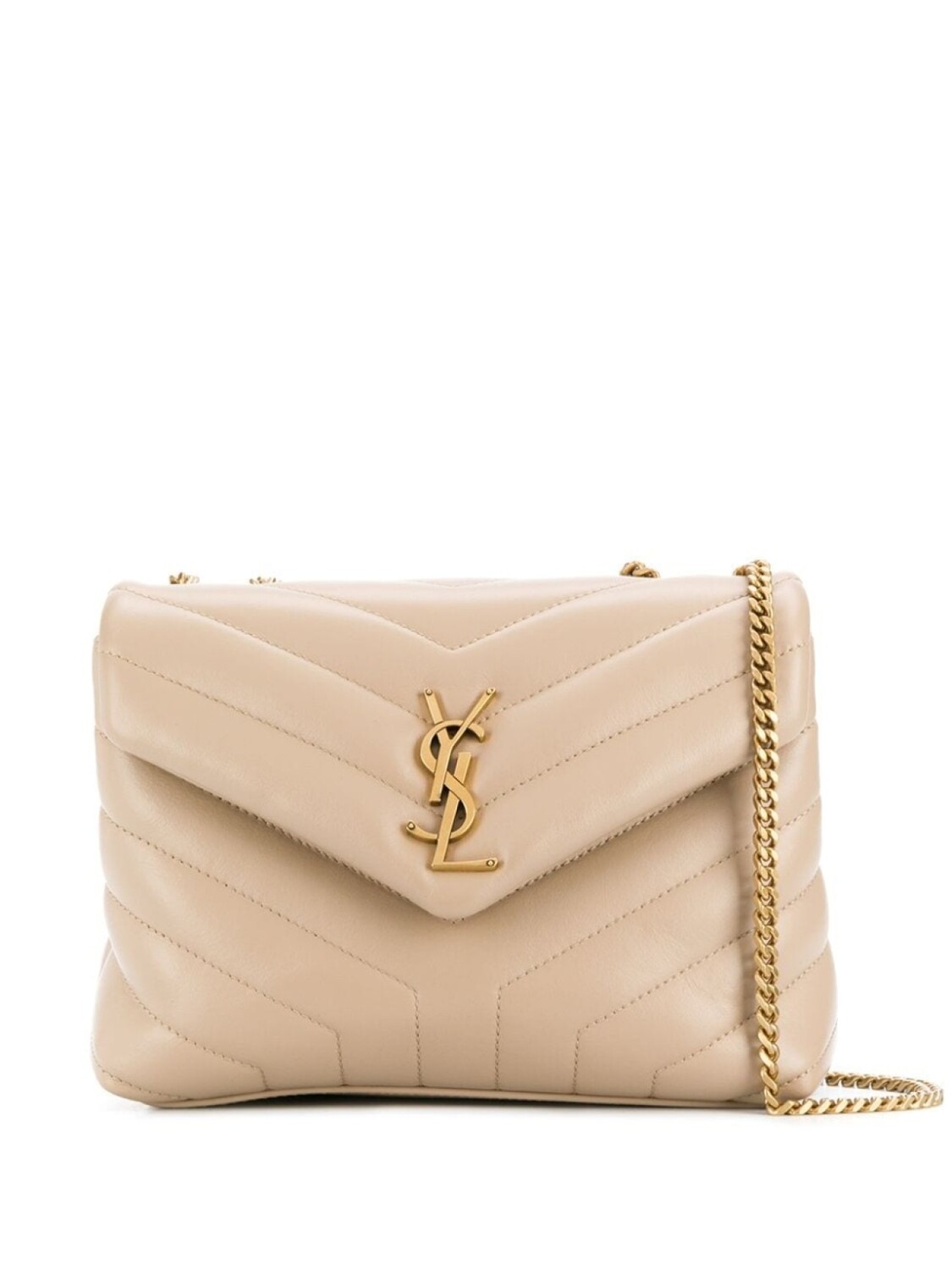 

Saint Laurent маленькая сумка на плечо Loulou, нейтральный цвет
