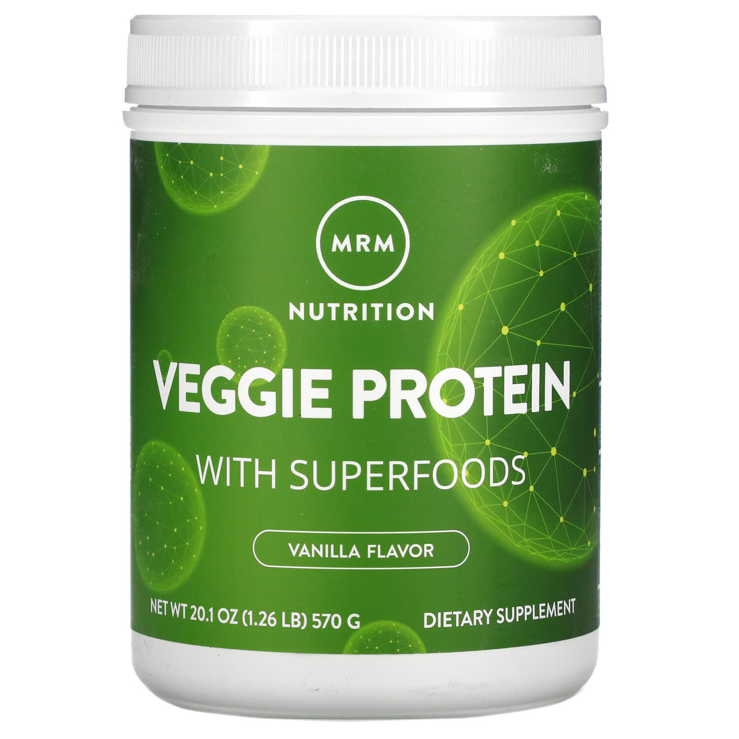 

Растительный протеин с суперфудами, со вкусом ванили, 570 г (1,26 фунта), MRM Nutrition