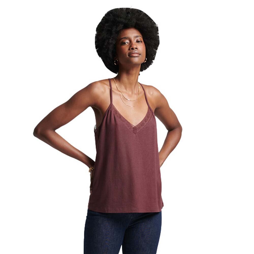 

Топ на бретельках Superdry Studios Lace Mix, красный