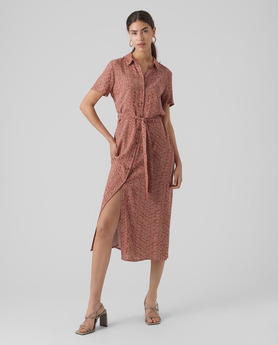 

Платье миди с короткими рукавами и принтом Vero Moda