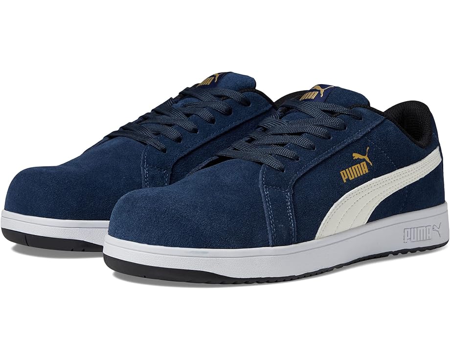 Кроссовки PUMA Safety Iconic Suede Low ASTM EH, цвет Navy/White
