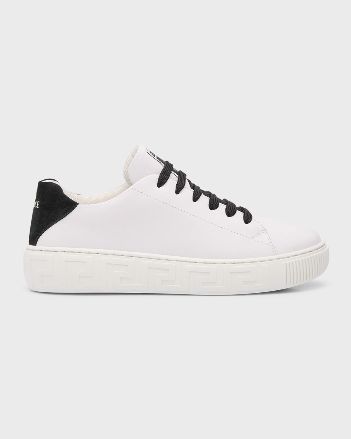 

Детские двухцветные кожаные низкие кеды, детские Versace, цвет Whiteblack