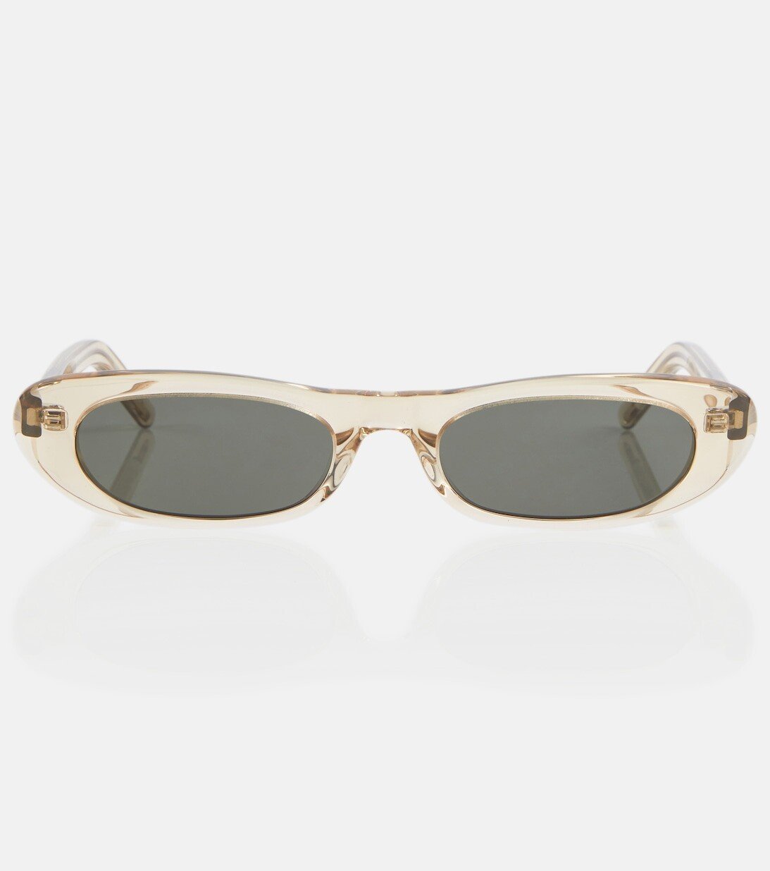 

Солнцезащитные очки SL 557 Shade в овальной оправе Saint Laurent, бежевый