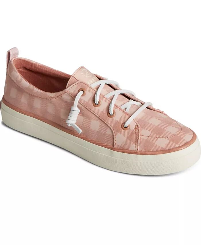 

Женские кеды из парусины Crest Vibe в клетку Sperry, розовый