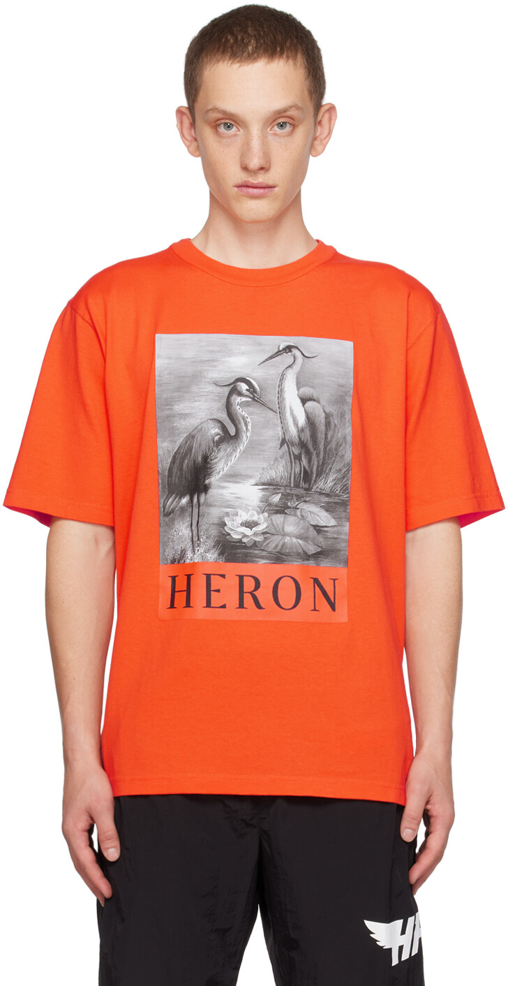 

Оранжевая футболка с цаплей Heron Preston, Оранжевый