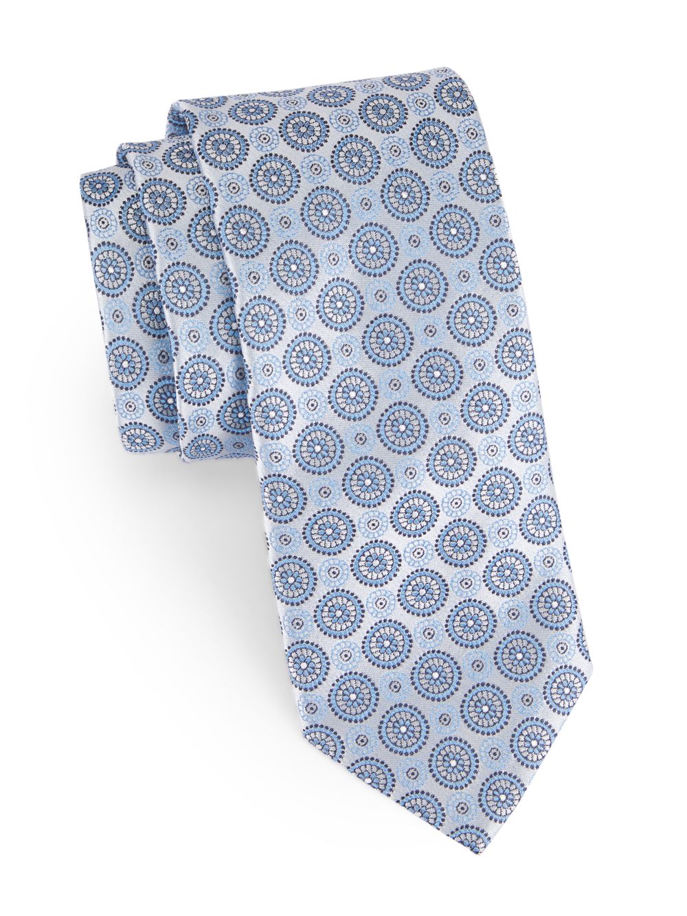 Шелковый галстук с медальоном Canali, синий