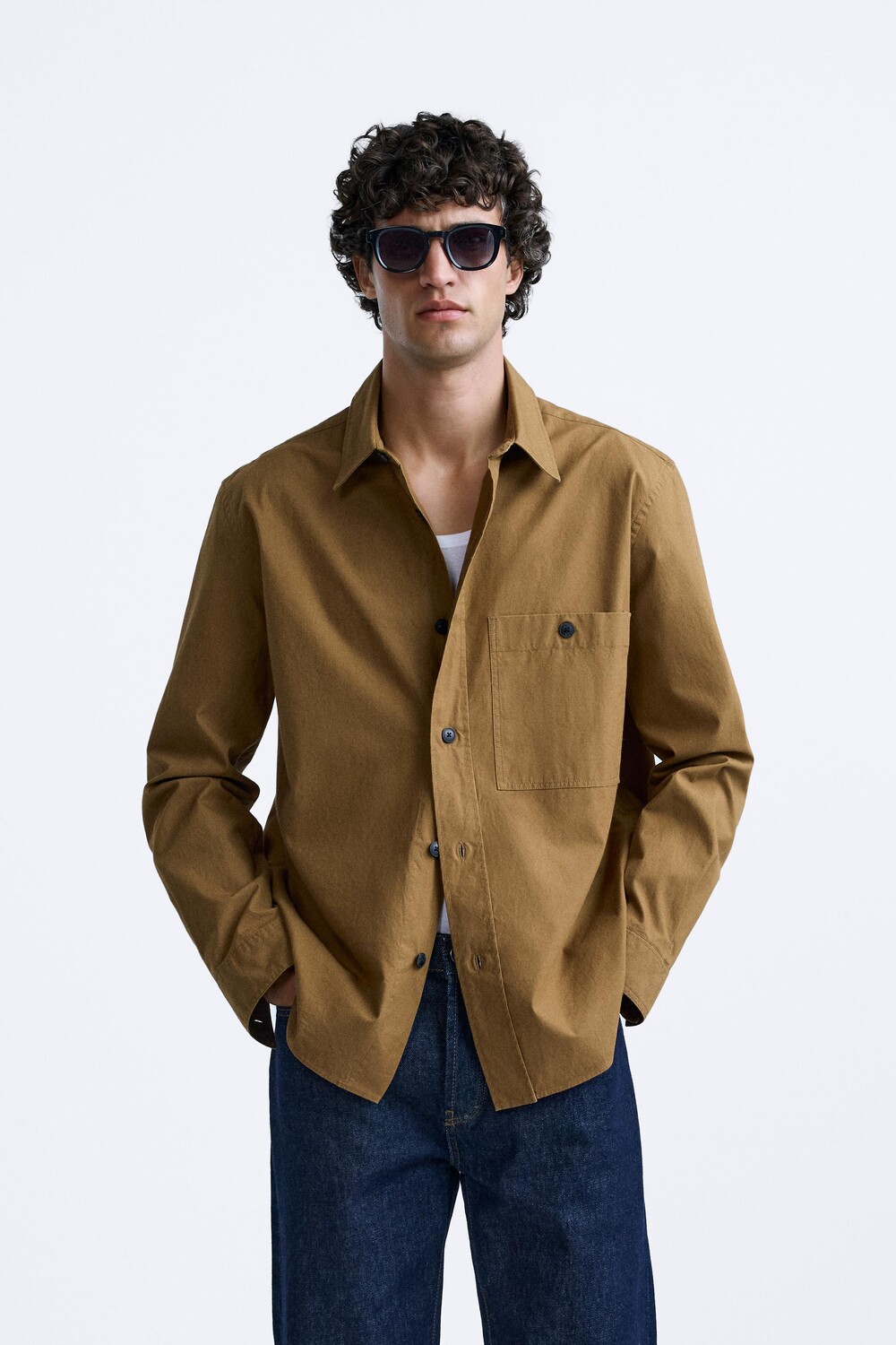 

Хлопковая рубашка ZARA, ириски