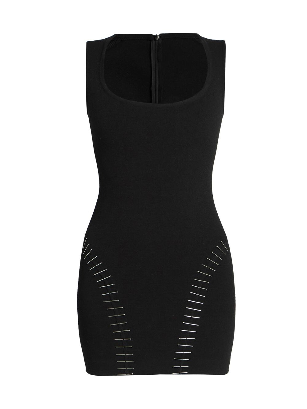 

Мини-платье из латуни с вышивкой булавками Alaïa, черный