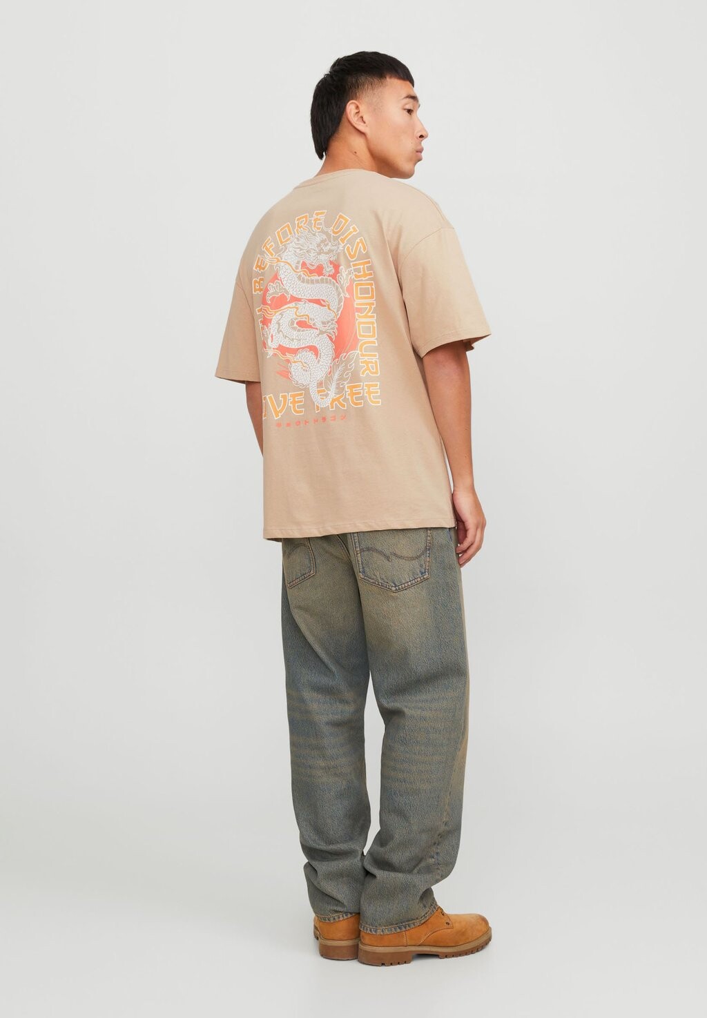 

Футболка с принтом JORDRAGON TEE CREW NECK Jack & Jones, гумус