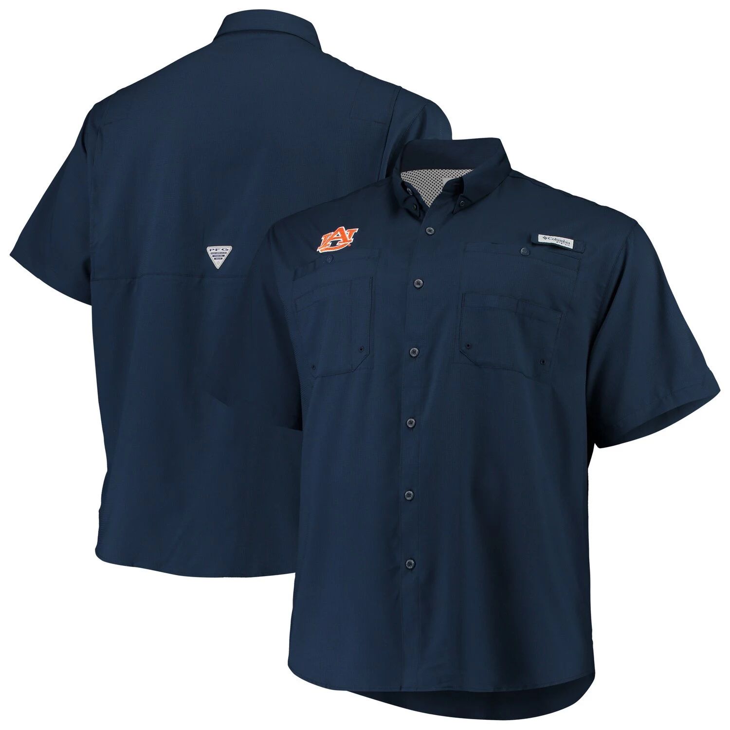 

Мужская рубашка на пуговицах Columbia Navy Auburn Tigers Big & Tall Collegiate Tamiami