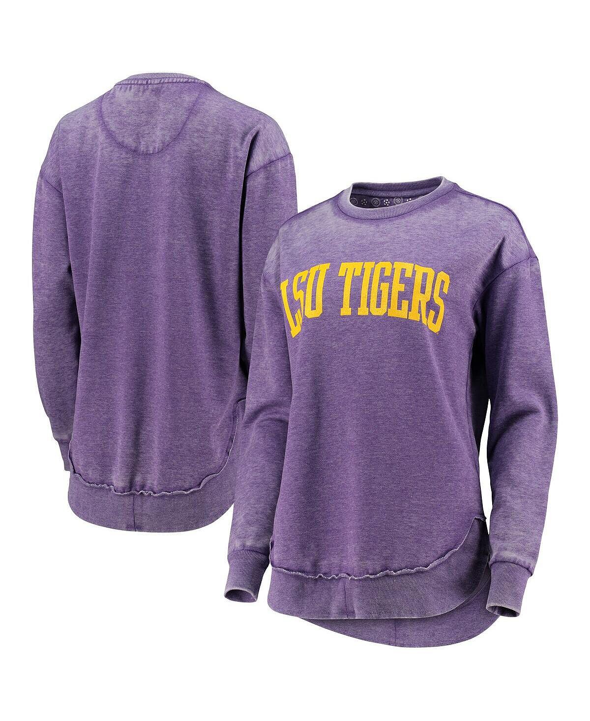 

Женский фиолетовый свитшот в винтажном стиле LSU Tigers Pressbox