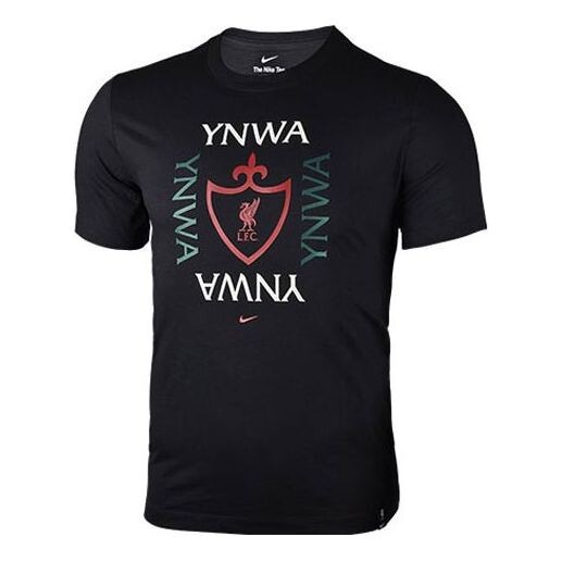 

Футболка Men's Nike Liverpool Training Sports Breathable Round Neck Short Sleeve Black T-Shirt, черный