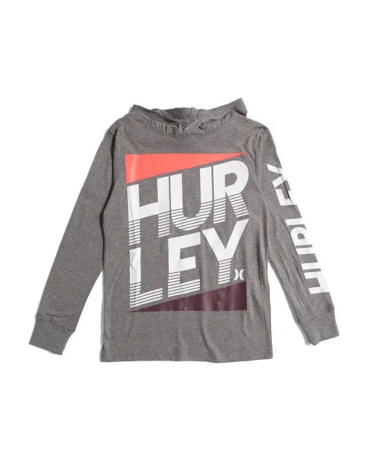 

Легкая толстовка с капюшоном Big Boys Typography Hurley, серый