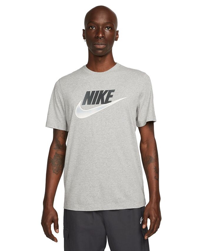 

Мужская спортивная футболка с коротким рукавом и логотипом Futura Nike, серый