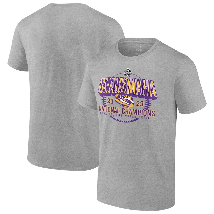 

Футболка с коротким рукавом Fanatics Branded Lsu Tigers, серый