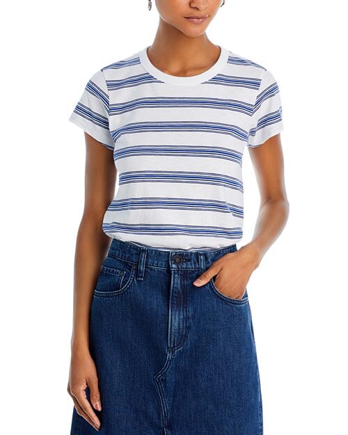 

Хлопковая полосатая футболка Slub rag & bone, цвет White