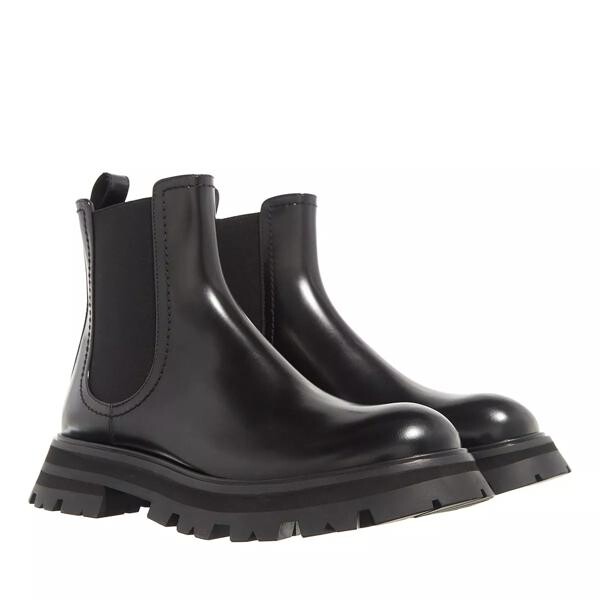 

Кроссовки leather sneakers Alexander Mcqueen, черный