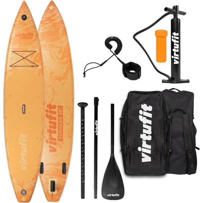 

Supboard Voyager 381 — оранжевый — в комплект входят аксессуары и сумка для переноски. VIRTUFIT, цвет orange