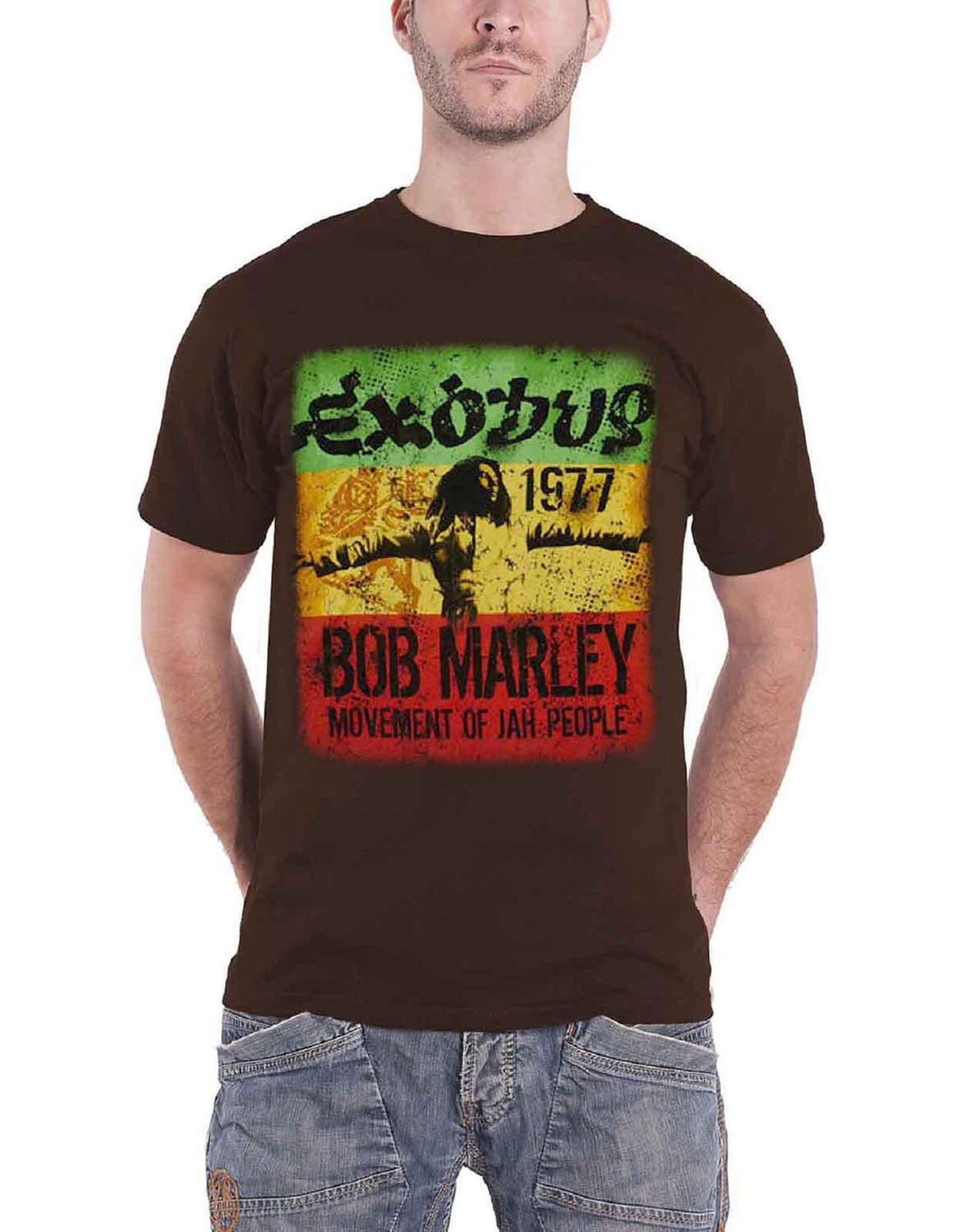 

Футболка «Движение Исход 1977» Bob Marley, коричневый