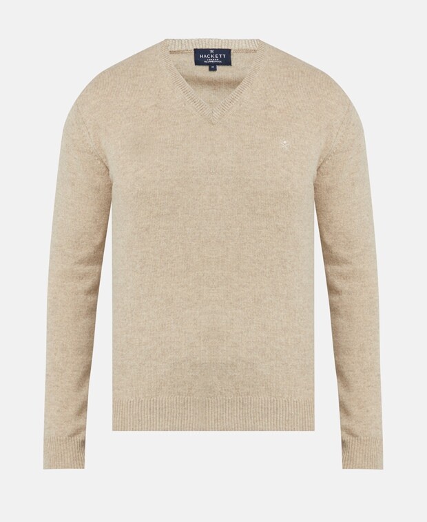 

Шерстяной джемпер Hackett London, кэмел
