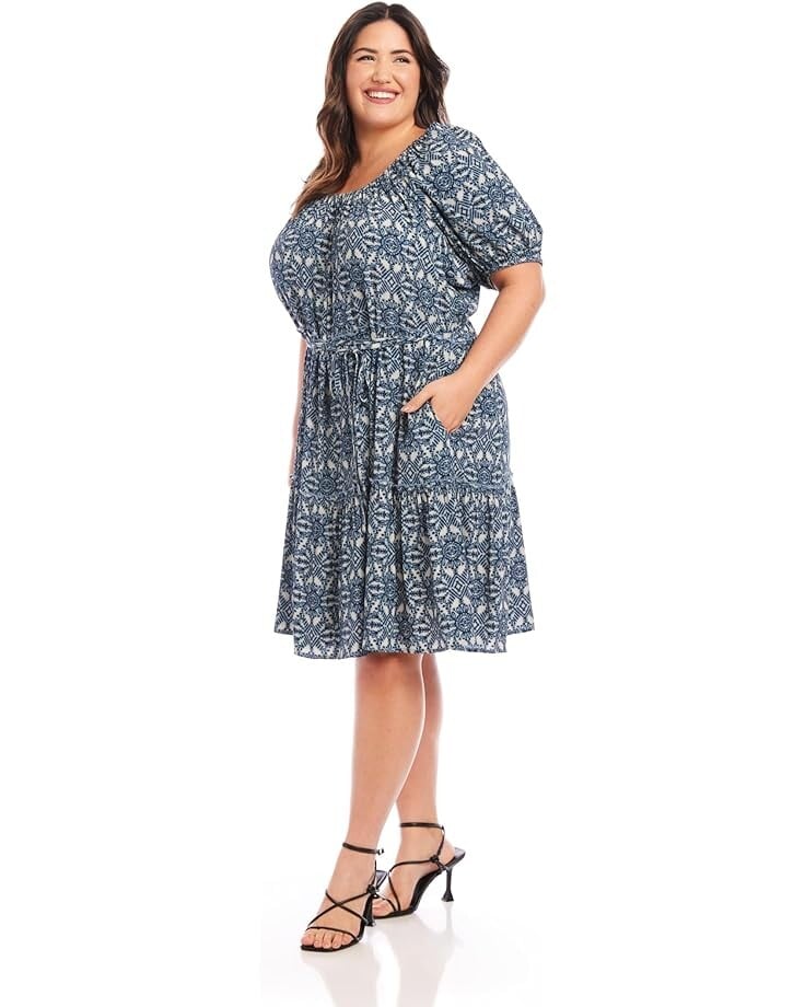 

Платье Karen Kane Plus Size Tiered Short Dress, цвет Print