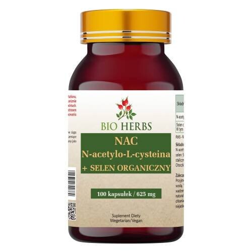 

Bio Herbs, NAC N-ацетил-L-цистеин + органический селен 625 мг, 100 капсул.