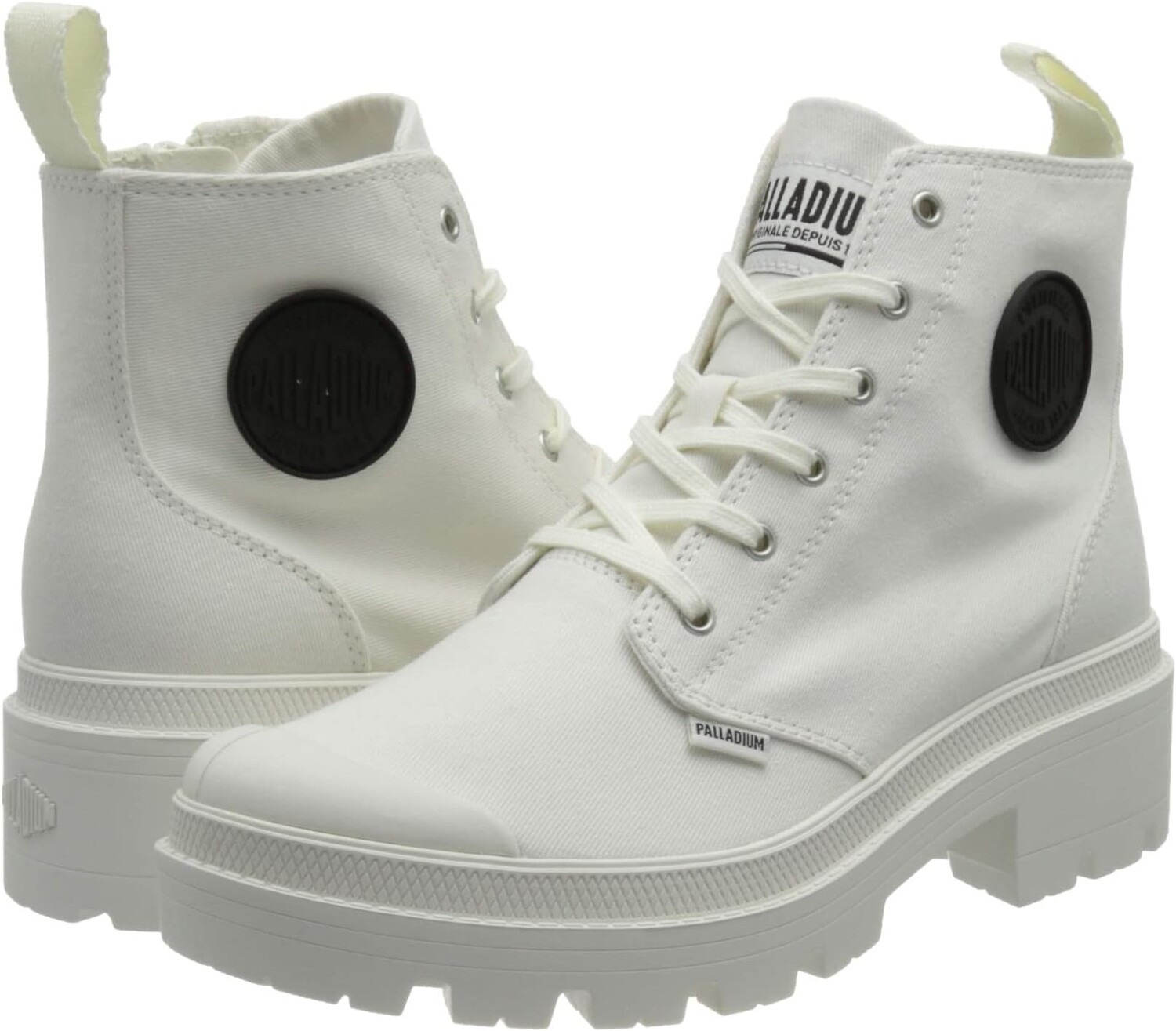 

Ботинки на шнуровке Pallabase Twill Palladium, цвет Star White