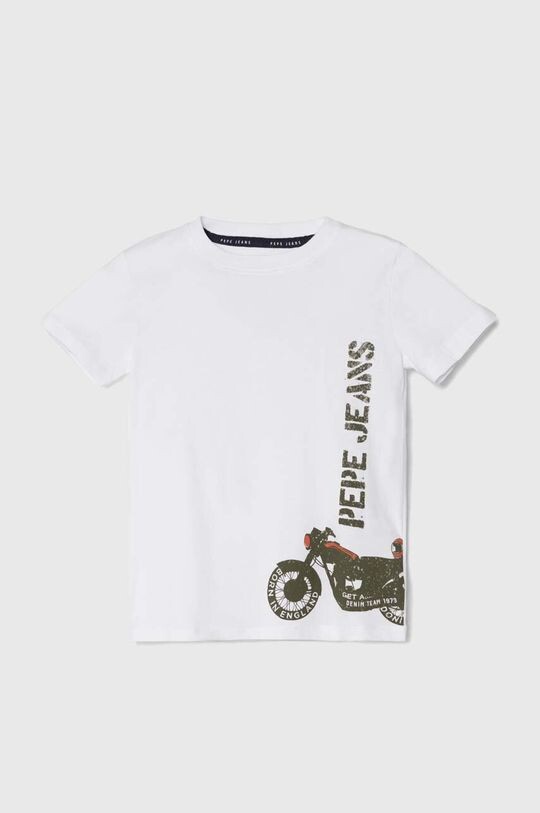 

ROBERT детская хлопковая футболка Pepe Jeans, белый