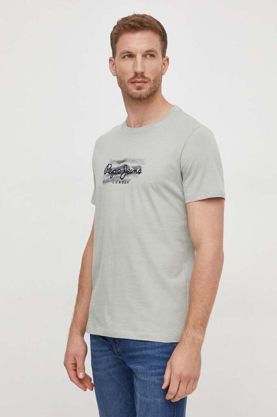 Футболка Castle из хлопка Pepe Jeans, зеленый