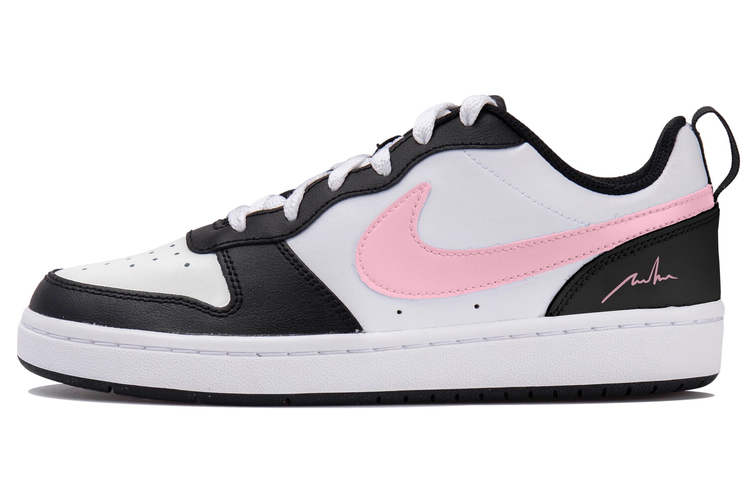 

Кроссовки Nike Court Borough Skateboarding Shoes Women's Low-top White/black/pink, розовый