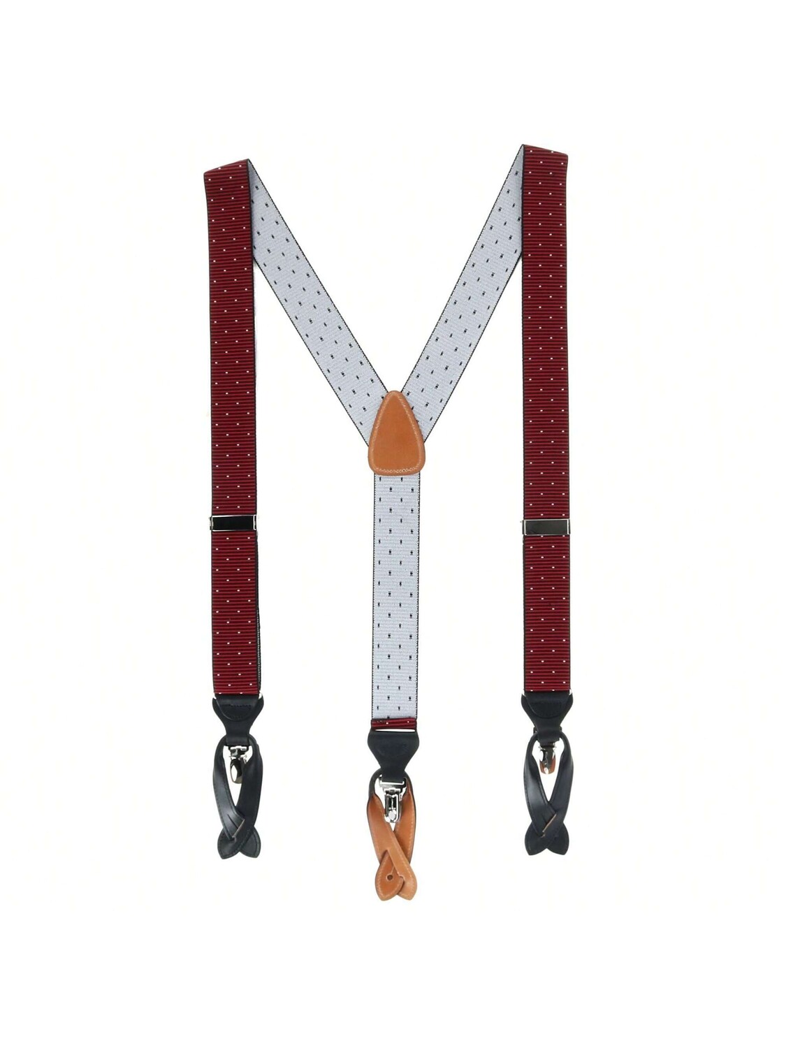 

Подтяжки мужские трансформируемые Westside Step Dot с зажимом, красный