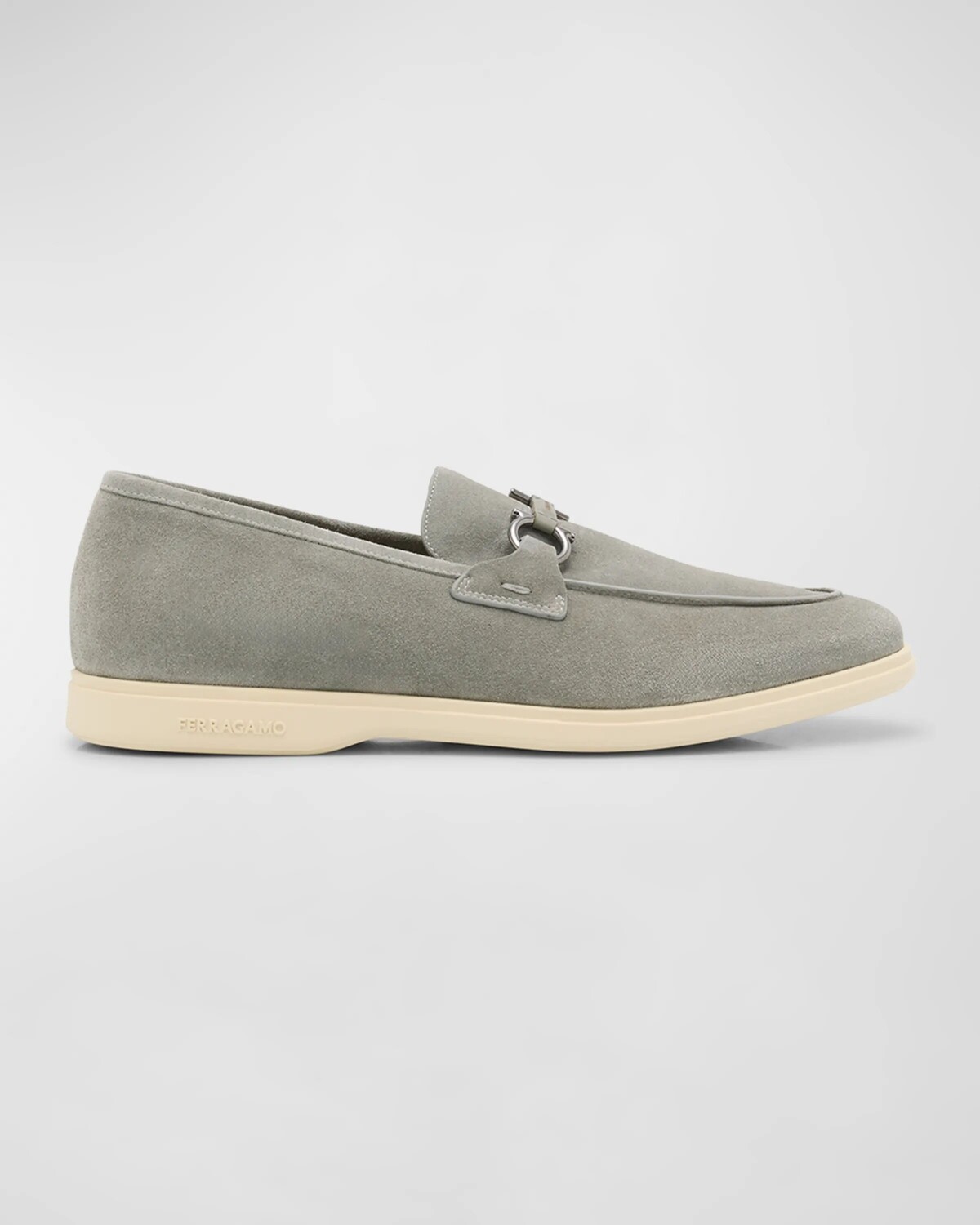 

Мужские кожаные лоферы Cosimo Gancini Bit Ferragamo, цвет Ash Grey