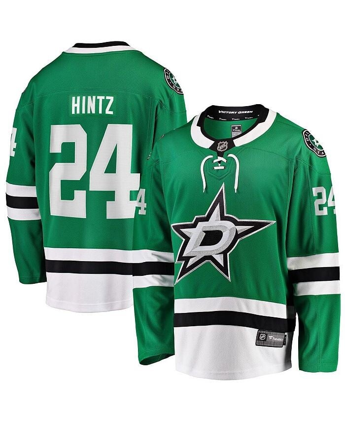 

Мужская футболка с логотипом Roope Hintz Kelly Green Dallas Stars Home Breakaway Player Fanatics, зеленый