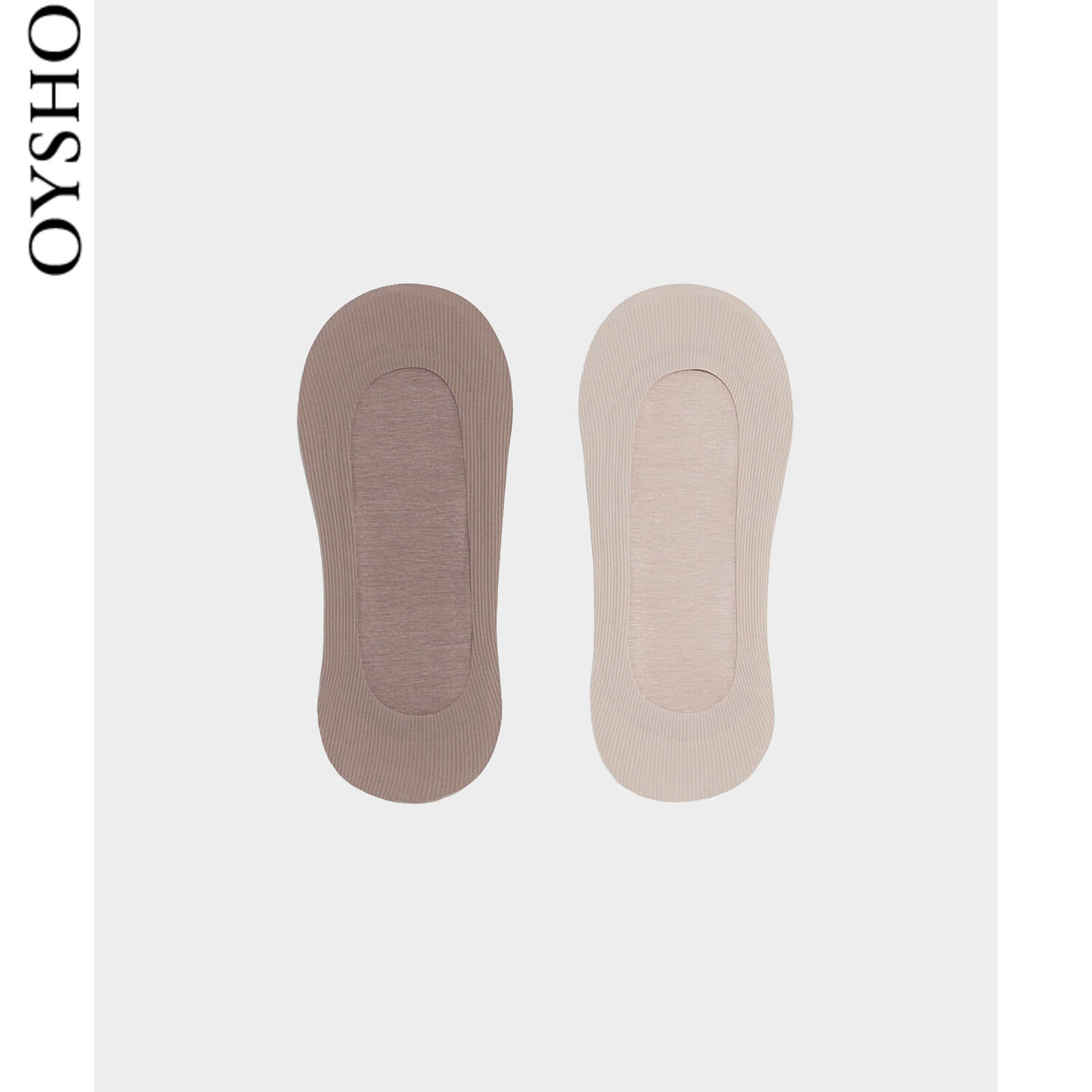 

Носки Oysho противоскользящие, серый / коричневый