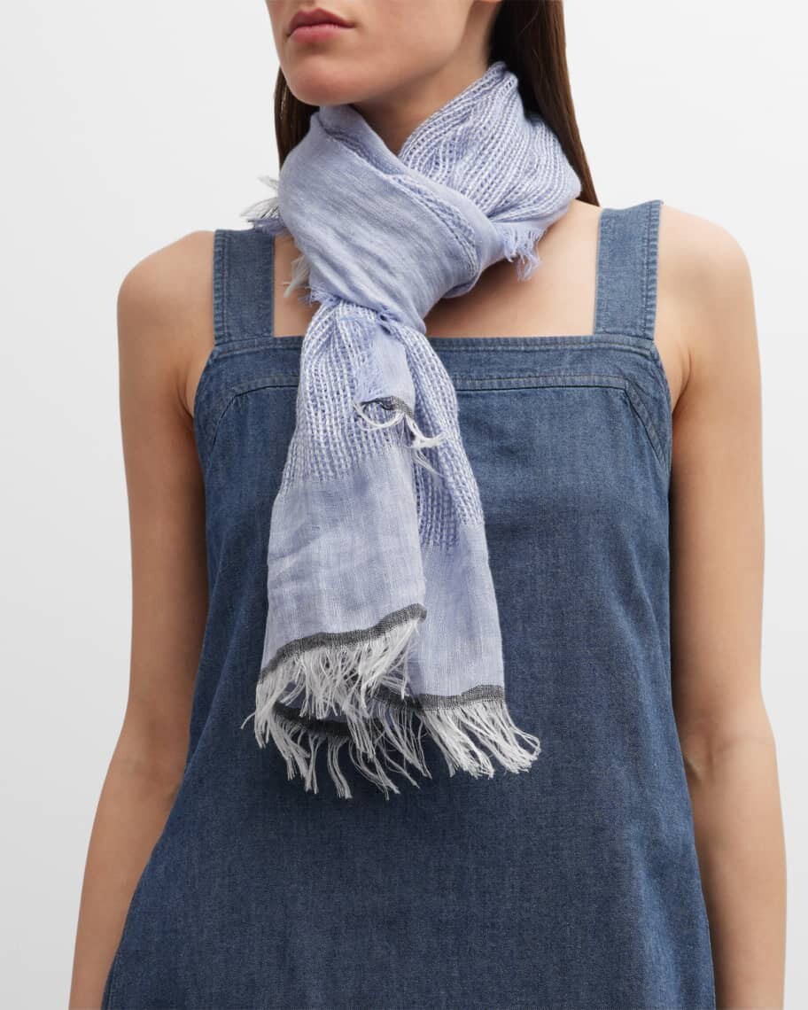 

Легкий текстурированный льняной шарф Eileen Fisher